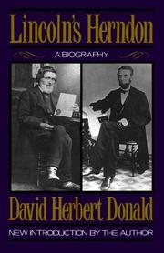 Cover of: Lincoln's Herndon by David Herbert Donald