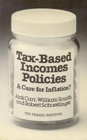 Cover of: Tax-based incomes policies: a cure for inflation?