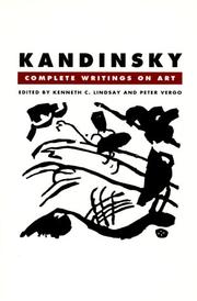 Kandinsky, complete writings on art by Wassily Kandinsky