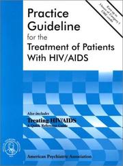 Cover of: Practice Guideline for the Treatment of Patients with HIV/AIDS (American Psychiatric Association Practice Guidelines,)