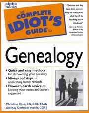 Cover of: The complete idiot's guide to genealogy by Christine Rose