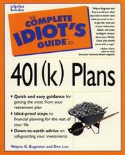 The complete idiot's guide to 401(k) plans by Wayne G. Bogosian, CFP, Dee Lee, Dee Lee