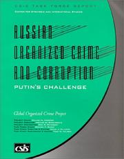 Cover of: Russian organized crime and corruption: Putin's challenge : Global Organized Crime Project