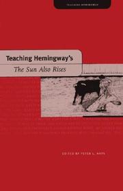 Cover of: Teaching Hemingway's The sun also rises