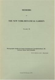 Monographic studies in Cassia (Leguminosae Caesalpinioideae), III, sections Absus and Grimaldia by Howard S. Irwin