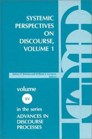 Cover of: Systemic perspectives on discourse by International Systemic Workshop (9th 1982 Toronto, Ont.)