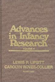 Cover of: Advances in Infancy Research, Volume 4: (Advances in Infancy Research)