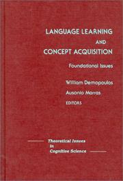 Cover of: Language learning and concept acquisition: foundational issues