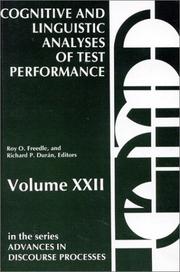 Cover of: Cognitive and linguistic analyses of test performance