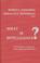 Cover of: What is Intelligence?