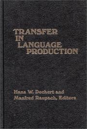 Cover of: Transfer in language production