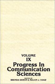 Cover of: Progress in Communication Sciences, Volume 9: (Progress in Communication Sciences)