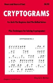 Cover of: Cryptograms