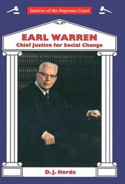 Cover of: Earl Warren: Chief Justice for social change