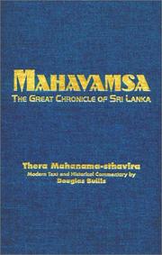 Cover of: The Mahavamsa: the great chronicle of Sri Lanka