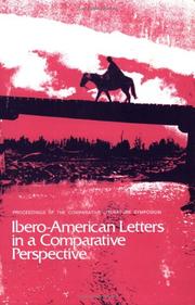 Cover of: Ibero-American letters in a comparative perspective