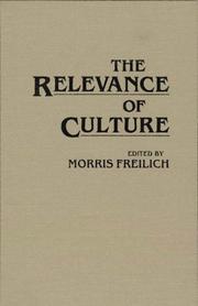 Cover of: The Relevance of culture by edited by Morris Freilich.