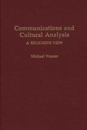 Communications and cultural analysis : a religious view