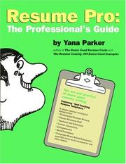 Cover of: Resume pro: the professional's guide