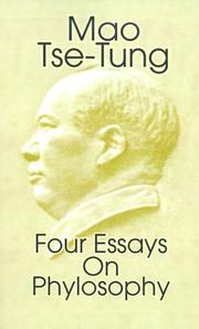 Cover of: Mao Tse-Tung: Four Essays on Philosophy