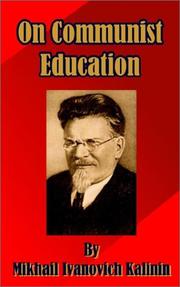 Cover of: On Communist Education