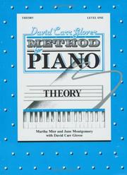 Cover of: David Carr Glover Method for Piano / Theory / Level 1