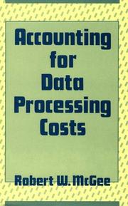 Cover of: Accounting for data processing costs