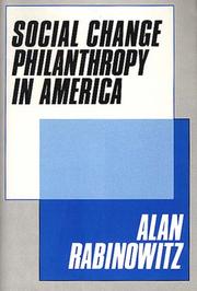 Cover of: Social change philanthropy in America