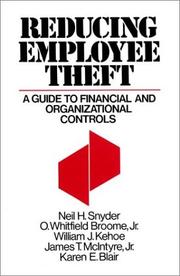 Reducing employee theft : a guide to financial and organizational controls