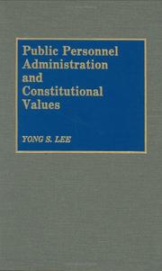 Cover of: Public personnel administration and constitutional values