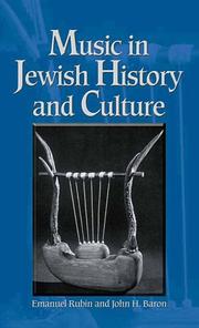 Cover of: Music in Jewish History and Culture (Detroit Monographs in Musicology) (Detroit Monographs in Musicology)