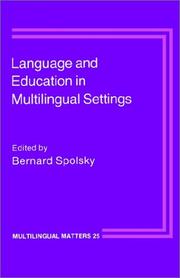 Language and education in multilingual settings