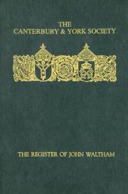 The register of John Waltham, Bishop of Salisbury, 1388-1395