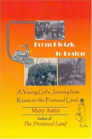 Cover of: From Plotzk to Boston by Mary Antin