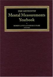 Cover of: The Sixteenth Mental Measurements Yearbook (Buros Mental Measurements Yearbooks)