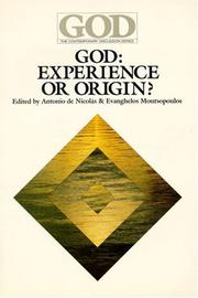 Cover of: God: Experience or Origin?