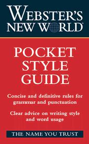 Cover of: Webster's New World pocket style guide