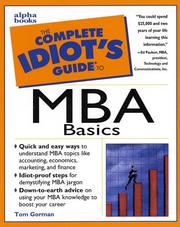 Cover of: The complete idiot's guide to MBA basics