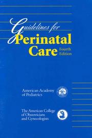 Cover of: Guidelines for perinatal care