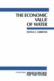 Cover of: The economic value of water