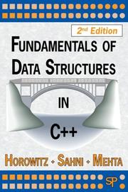 Cover of: Fundamentals of Data Structures in C++ by Ellis Horowitz, Sartaj Sahni, Dinesh Mehta