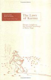 Cover of: The Laws of Karma: Deeper Insight to the Esoteric Teachings of Kriya Yoga