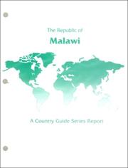 Cover of: The Republic of Malawi 2000: A Country Guide Series Report (A Country Guide Series Report from the Aacrao-Aid Project)
