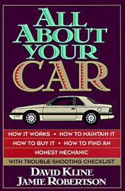 Cover of: All about your car by David Nigel Kline
