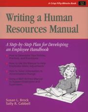 Cover of: Writing a human resources manual