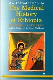 Cover of: An Introduction to the Medical History of Ethiopia
