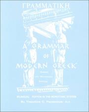 Cover of: Grammar of Modern Greek
