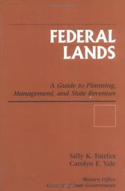 Cover of: Federal lands: a guide to planning, management, and state revenues