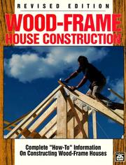 Cover of: Wood-frame house construction by L. O. Anderson