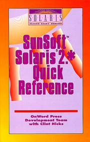 Cover of: The Sun Solaris 2.* quick reference